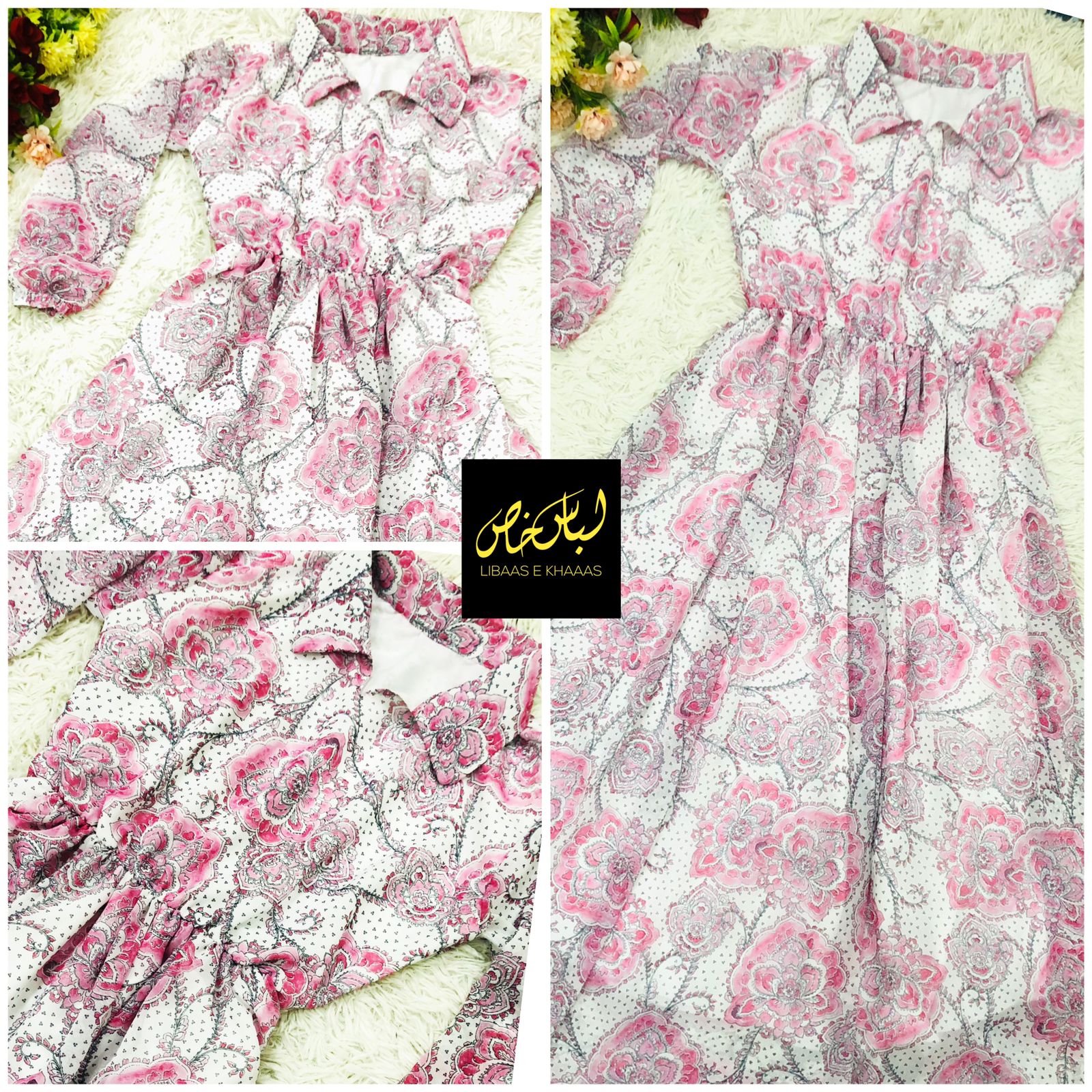 Bauhinia Printed Chiffon Maxi