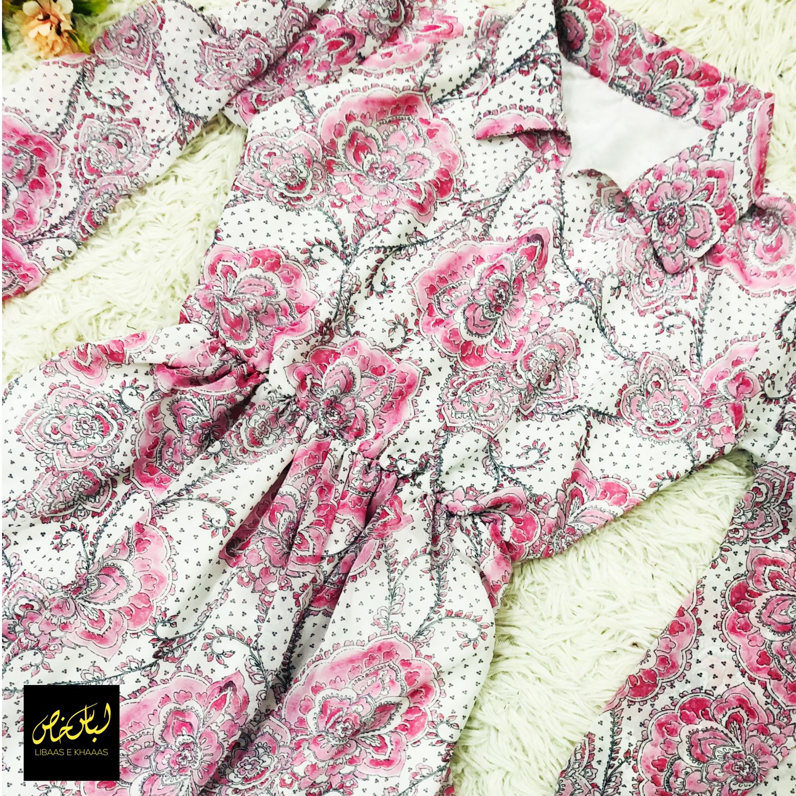 Bauhinia Printed Chiffon Maxi