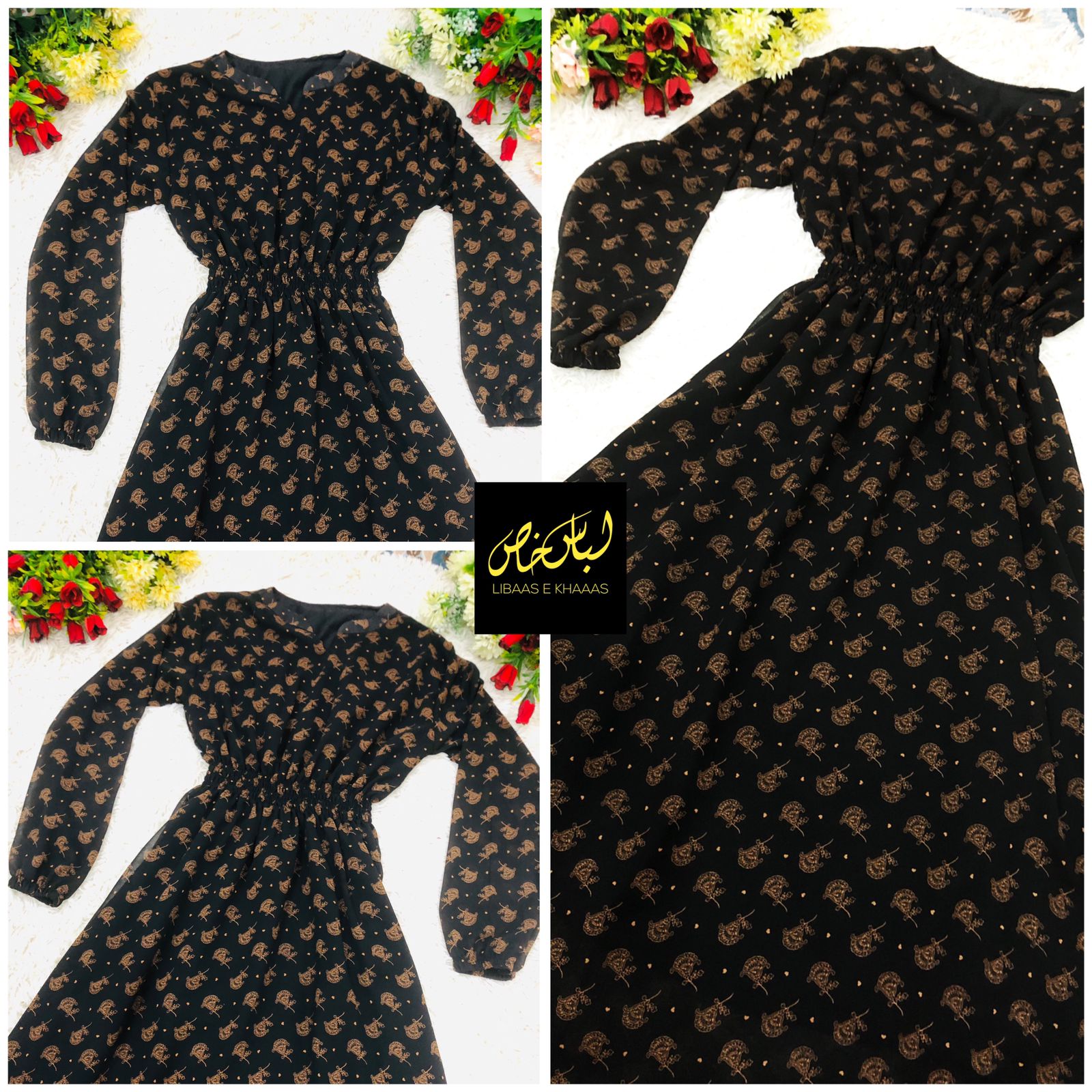 Gingko Printed Chiffon Maxi