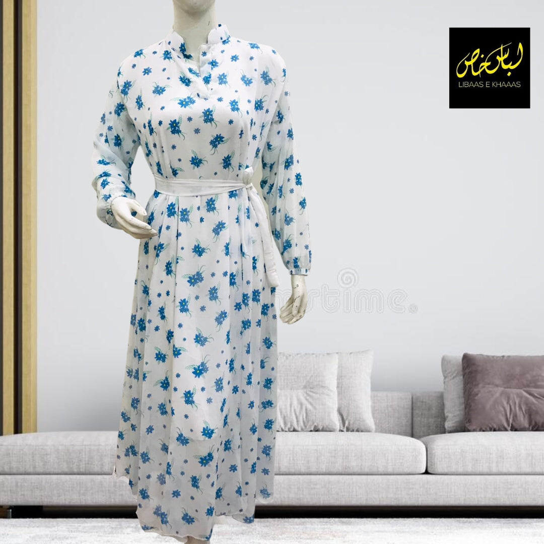 Blueball Printed Chiffon Maxi