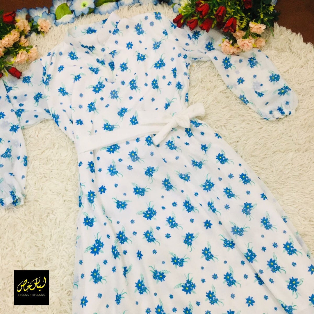 Blueball Printed Chiffon Maxi