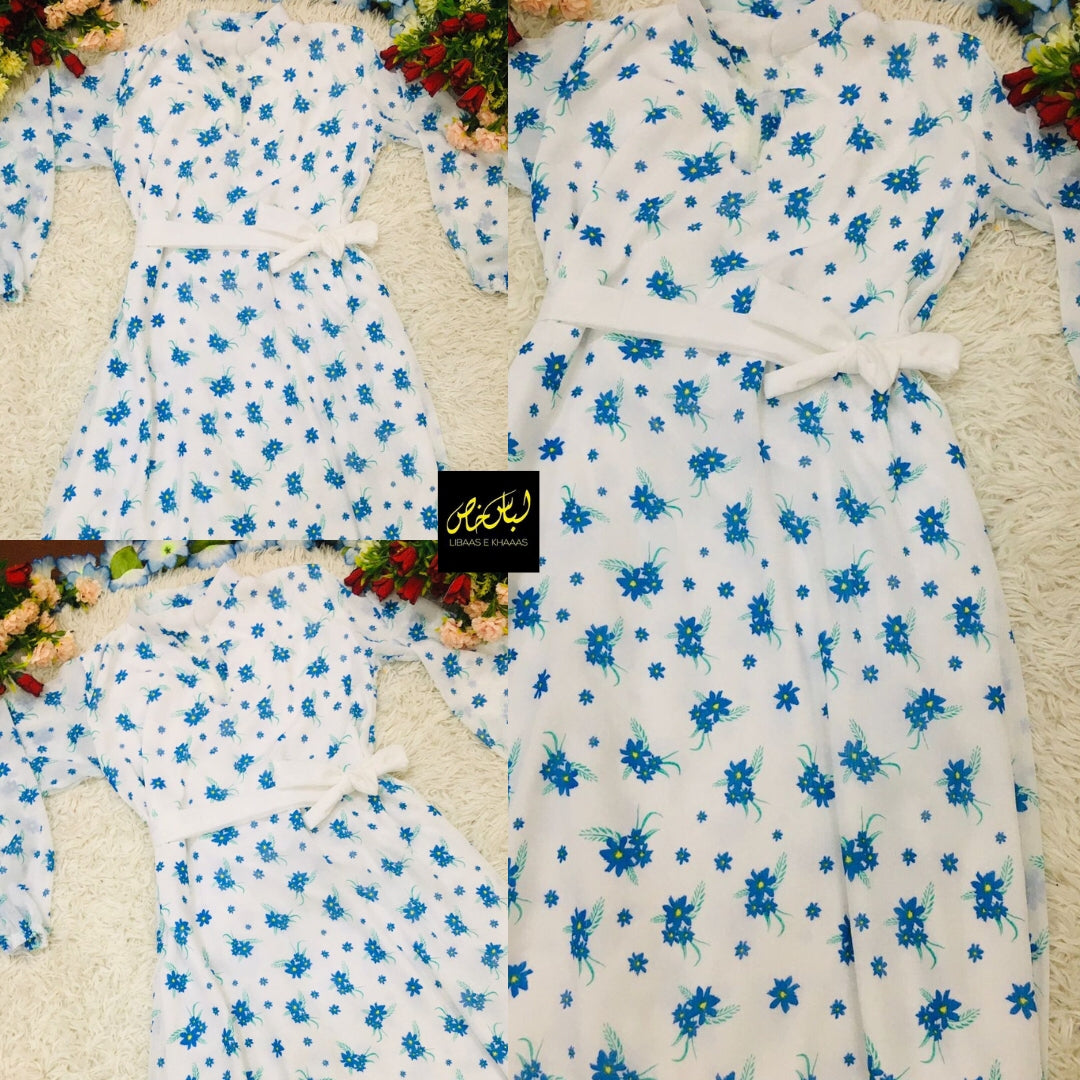 Blueball Printed Chiffon Maxi